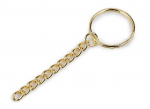 Schlüsselring Ø25 mm mit Kette gold metall